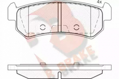 R BRAKE rb1727 -  Комплект тормозных колодок, дисковый тормоз